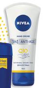 Nivea Q10 3 In 1 Anti Age Hand Cream-75ml Each