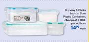 Clicks Lock N Store Plastic Containers-Each