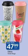 Clicks Travel Mugs-Each