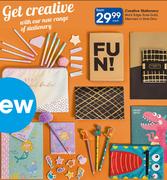 0 Creative Stationery: Black Edge, Rose Gold, Mermaid Or Dinki Dino-Each