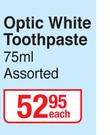 Colgate Optic White Toothpaste Assorted-75ml Each