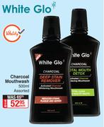 White Glo Charcoal Mouthwash Assorted-500ml Each