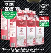 Lifestyle Food Low Fat Milk-6 x 1L Per Pack
