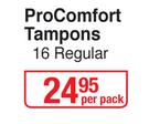 Stayfree Pro Comfort Tampons 16 Regular-Per Pack