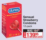 Durex Sensual Strawberry Condoms 12 Pack-Per Pack