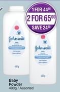 Johnson's Baby Powder Assorted-For 2 x 400g