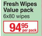 Baby Things Fresh Wipes Value Pack (6 x 80 Wipes)-Per Pack