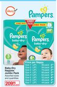 Pampers Baby Dry Nappies Jumbo Pack-Per Pack