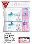 Cherubus Baby Wipes Value Pack (Fragranced Or Fragrance Free) 432 Wipes-Per Pack