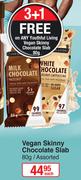 Youthful Living Vegan Skinny Chocolate Slab Assorted-80g Each