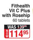 Fithealth Vit C Plus With Rosehip 60 Tablets