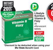 Lifestyle Nutrition Vitamin B Fizzy 30 Effervescent Tablets