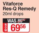 Vitaforce Res Q Remedy Drops-20ml