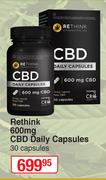 Rethink 600mg CBD Daily Capsules 30 Capsules