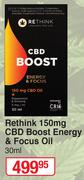 Rethink 150mg CBD Boost Energy & Focus Oil-30ml