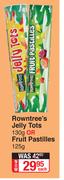 Rowntree's Jelly Tots 130g Or Fruit Pastilles 125g-Each