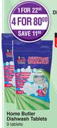 Home Butler Dishwash Tablets 9 Tablets-For 1