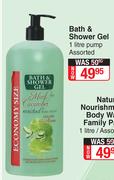 Bath & Shower Gel Pump Assorted-1L