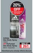 Adidas Deo Body Spray 150ml Or Perfumed Deo Body Spray 90ml Assorted-Each