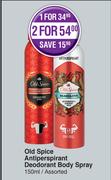 Old Spice Antiperspirant Deodorant Body Spray Assorted-150ml