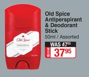 Old Spice Anti Perspirant & Deodorant Stick Assorted-50ml