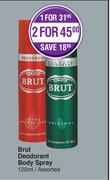 Brut Deodorant Body Spray Assorted-120ml