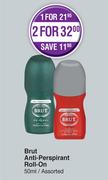 Brut Anti Perspirant Roll On Assorted-For 2 x50ml