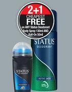 Status Anti-Perspirant Roll-On Assorted-50ml Each