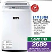 Samsung 9Kg White Top Load Wsahing Machine WA90H4200SW