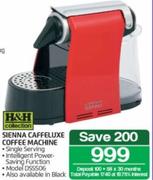 H&H Collection Sienna Caffeluxe Coffee Machine DSS506