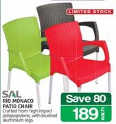 Sal Rio Monaco Patio Chair-Each