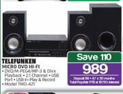 Telefunken Micro DVD Hi-Fi TMD-421