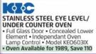 KIC 595mm Stainless Steel Eye Level/Under Counter Oven KEO603IX