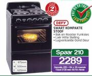 Defy Swart Kompakte Stoof