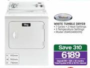 Whirlpool 9kg White Tumble Dryer 3SWED4800YQ