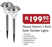 Nexus Gemini 2 Pack Solar Garden Lights-2 pack