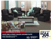  Alice MK2 4-Piece Black Lounge Suite