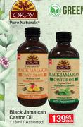 Okay Black Jamaican Castor Oil Assorted-118ml