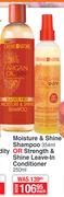 Creme Of Nature Moisture & Shine Shampoo 354ml Or Strength & Shine Leave-In Conditioner 250ml-Each