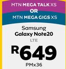 Samsung Galaxy Note 20 LTE-MTN Mega Talk XS Or MTN Mega Gigs XS (36 Month)