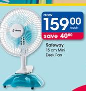 Safeway 15cm Mini Desk Fan-Each