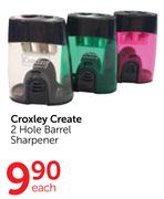Croxley Create 2 Hole Barrel Sharpener-Each
