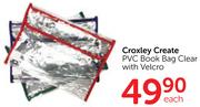 Croxley Create PVC Book Bag Clear With Velcro-Each