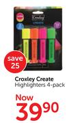 Croxley Create Highlighters 4 Pack