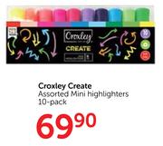 Croxley Create Assorted Mini Highlighters 10 Pack