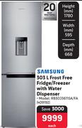 Samsung 303Ltr Frost Free Fridge/Freezer With Water Dispenser