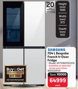 Samsung 704Ltr Bespoke French 4-Door  Fridge