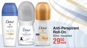 Dove Anti-Perspirant Roll-On 50ml-Each