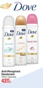 Dove Anti-Perspirant Deodorant-150ml Each
