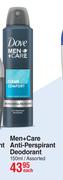 Dove Men + Care Anti-Perspirant Deodorant-150ml Each